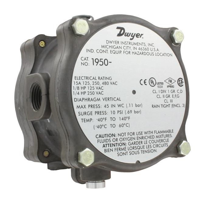 Série 1950 : pressostat différentiel antidéflagrant