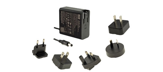 Adaptateur AC-DC vert à montage mural interchangeable série NGE